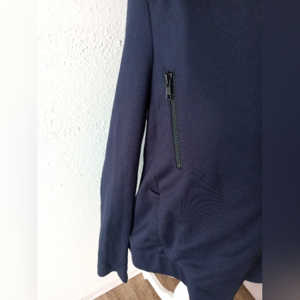 Cabi Chance Moto Jacket #5476 In Navy Blue | S - Picture 4 of 9